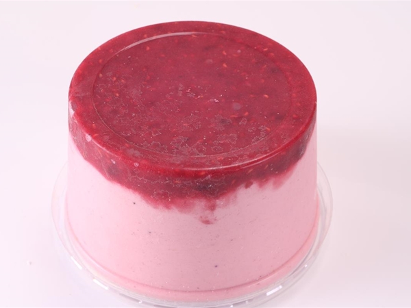 Rood fruit / Witte chocolade pudding 0,5 liter