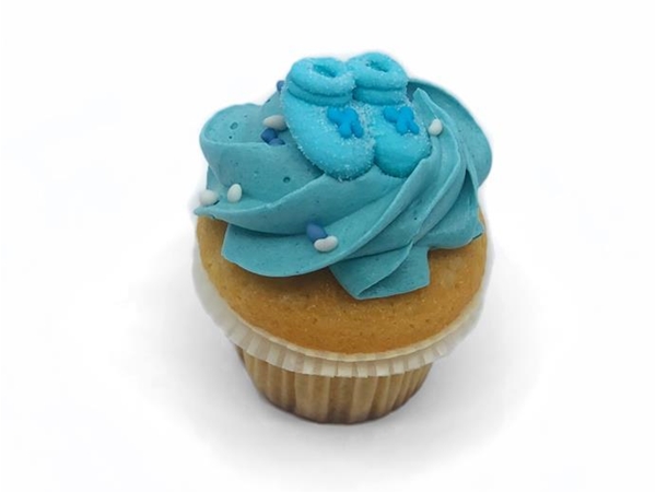 Cupcake geboorte blauw